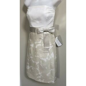 NEW J.Crew Collection Silk Floral Jacquard Bow Dress  8 Bridal Preppy Rehearsal